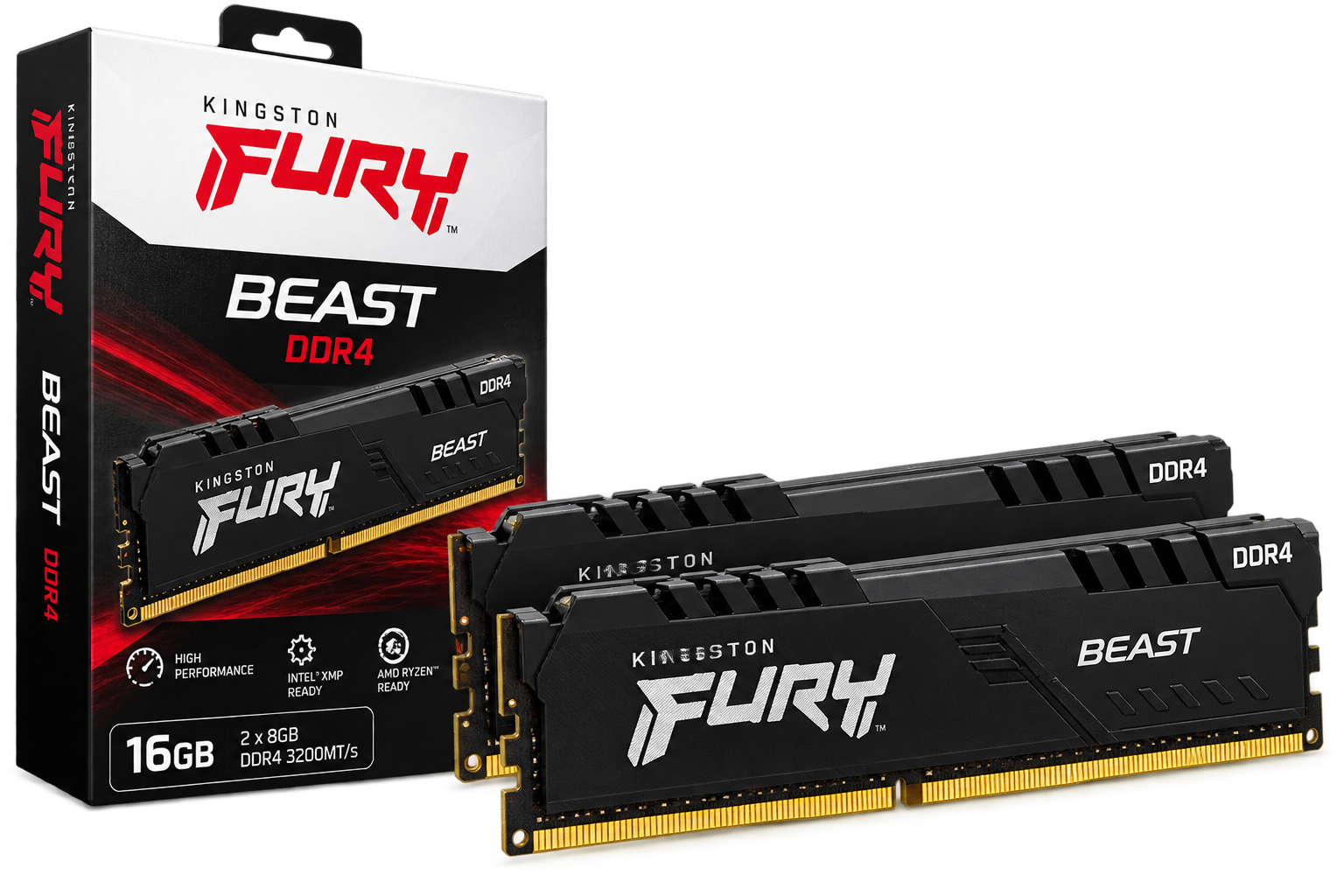 Illustrative memory artwork for FURY Beast 16GB